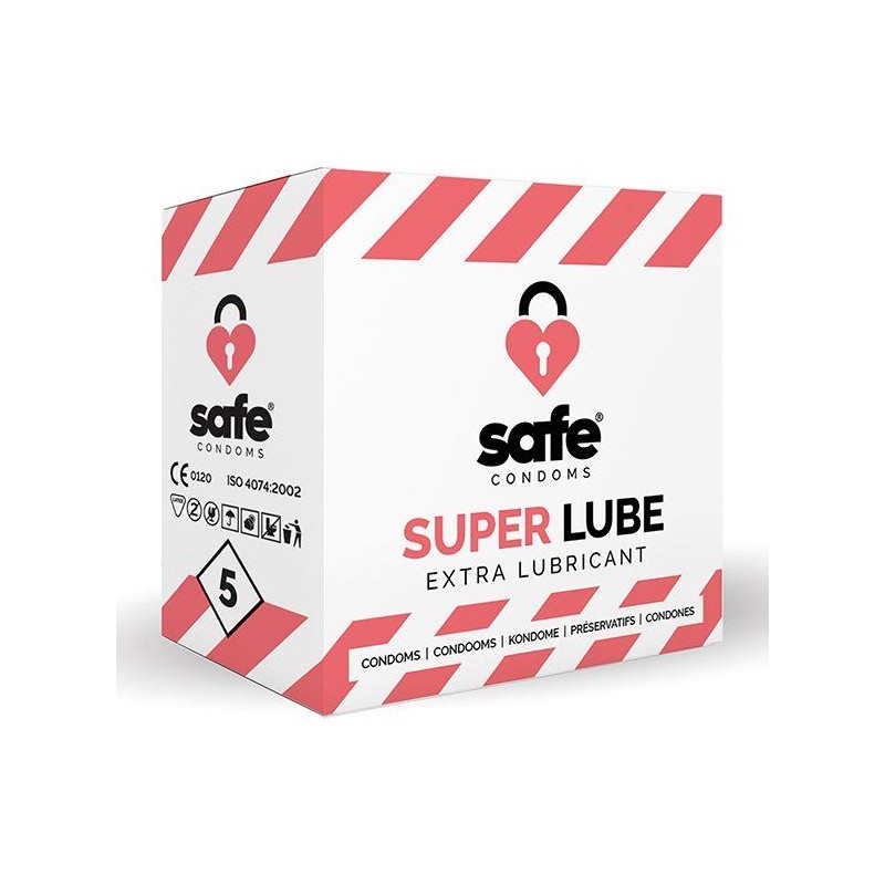 SAFE - Condooms Super Lube Extra Glijmiddel (5 stuks)